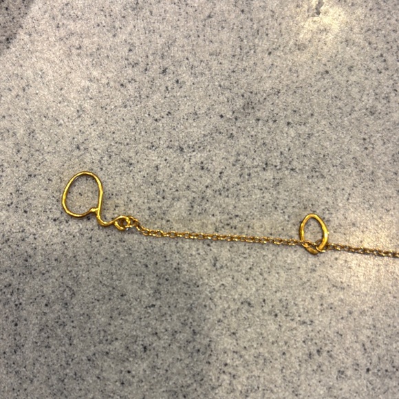 Gold Necklace with Multicolor Gem Accents - Picture 3 of 6